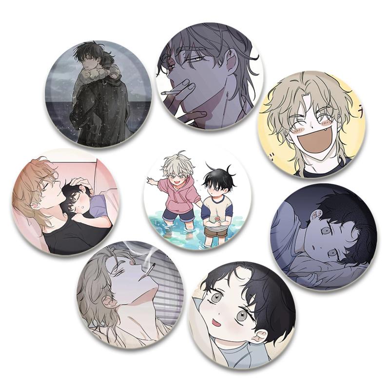 32/44/58mm BL Anime Low Tide In Twilight Badge Cartoon Brooches On Backpack Clothes Handmade Round Enamel Pins for Jewelry Gift Accessory