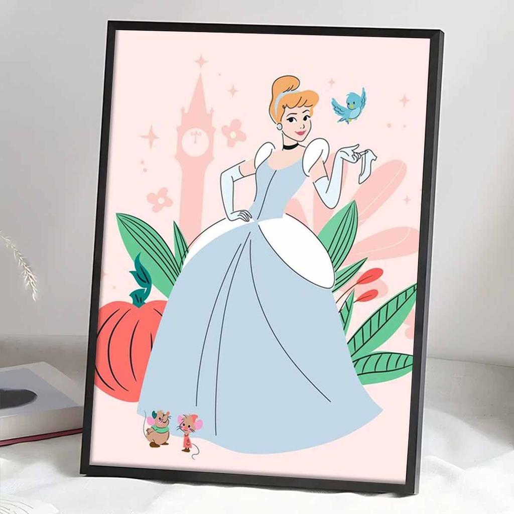 Алмазная живопись своими руками Золушка и Принц Набор для вышивания крестом Мозаичное искусство Алмазная живопись Полный круглый алмаз Домашнее украшение