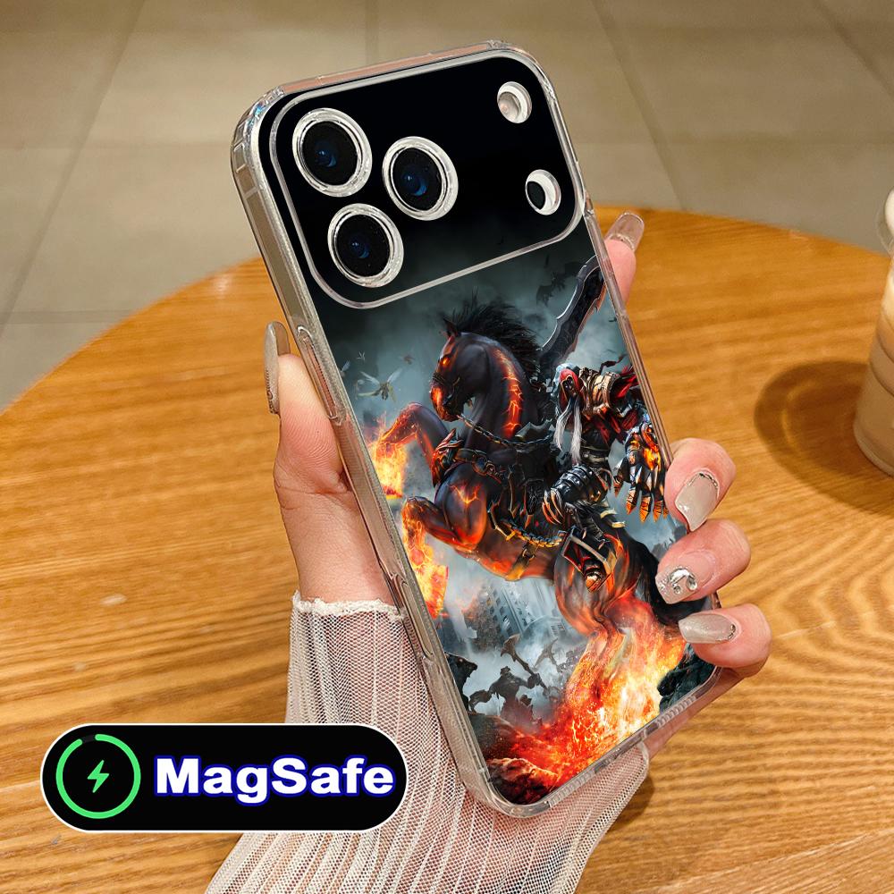 Игровой чехол для мобильного телефона Darksiders для iPhone 17 16 15 14 13 12 11 Air Pro Max Plus Mini Magsafe Прозрачный Цветной Чехол Красивый