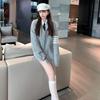 Autumn/Winter Four-Bar Stripe Loose Cardigan