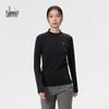 Женская бесшовная футболка KOLON SPORT с полумолнией и длинным рукавом