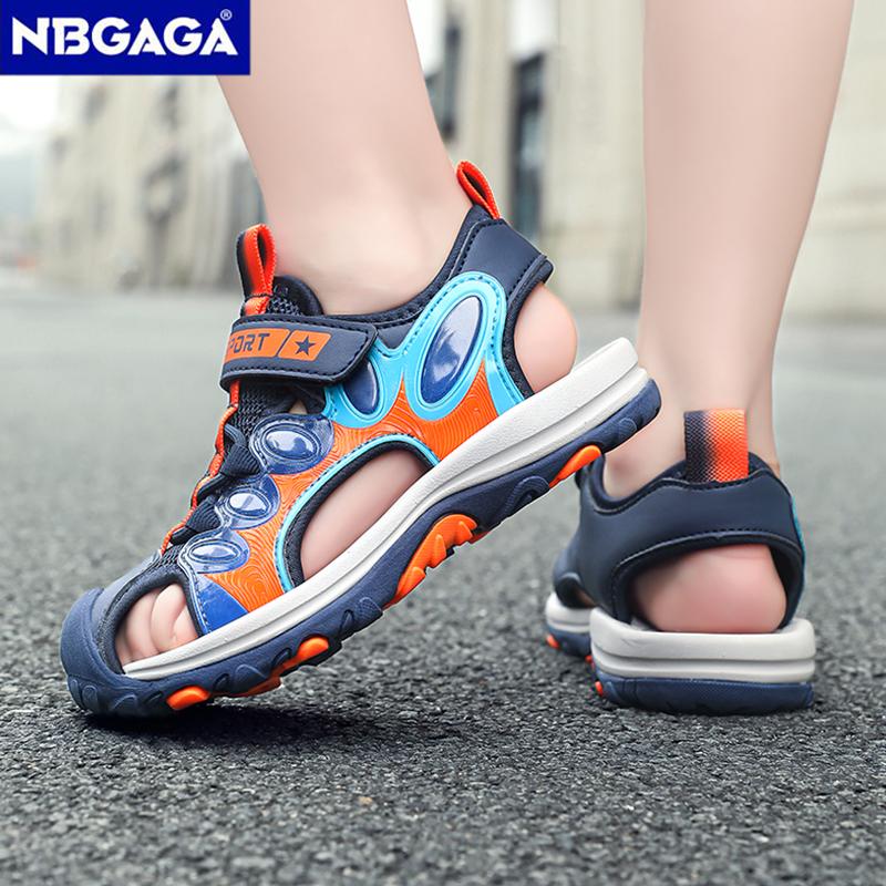 Summer Sport Sandals for Children's Boys Breathable Anti-Slip Beach Water Shoes Outdoor Anti-Bump Walking Sandails
