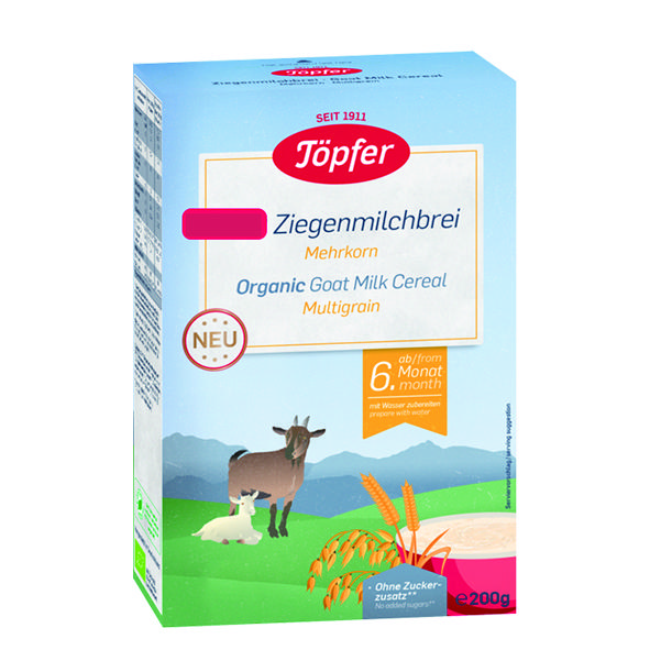[German Official Purchasing Agency] Töpfer Goat Milk Multigrain Baby Food 200g After 6 Months
