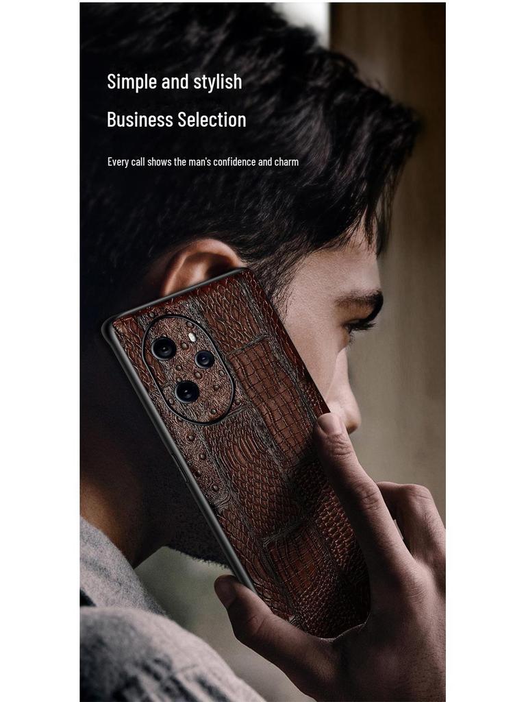 Защитный чехол из натуральной кожи для Honor 80, 80SE, 80Pro с текстурой из коровьей кожи