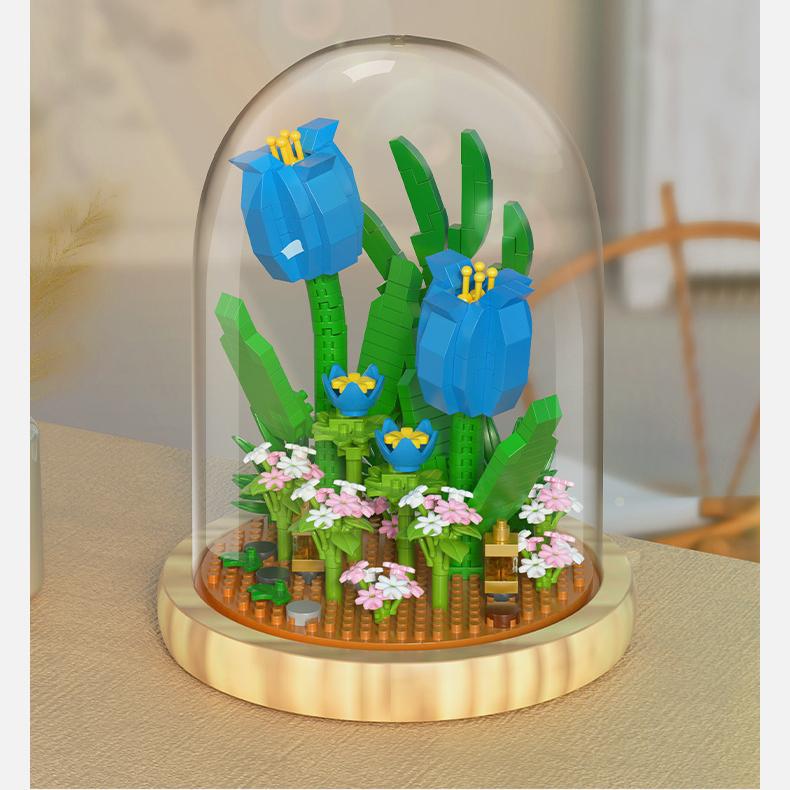 Строительный блок Игрушка Подсолнух Бессмертие Цветок Сборка Микрочастиц Головоломка Строительный блок Цветок Подарок Украшение Игрушка Подарок Девочке