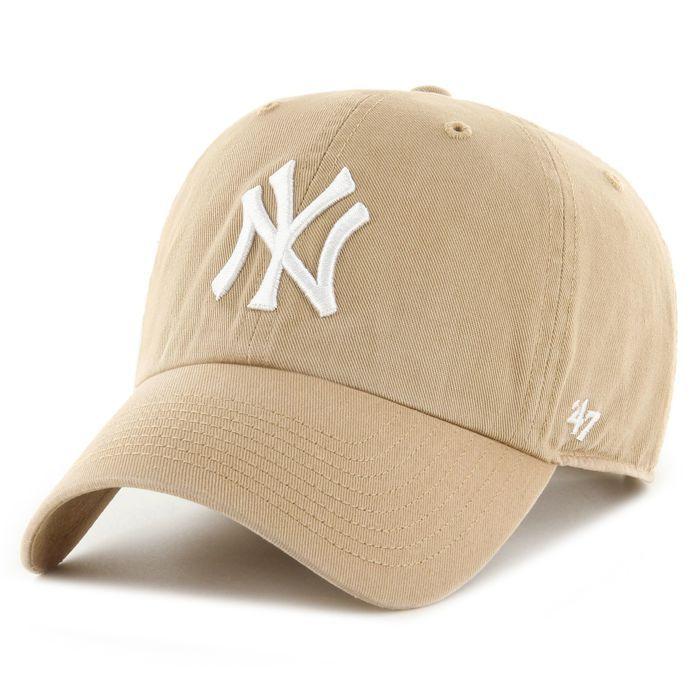 47 Brand Strapback Cap - CLEAN UP New York Yankees Khaki