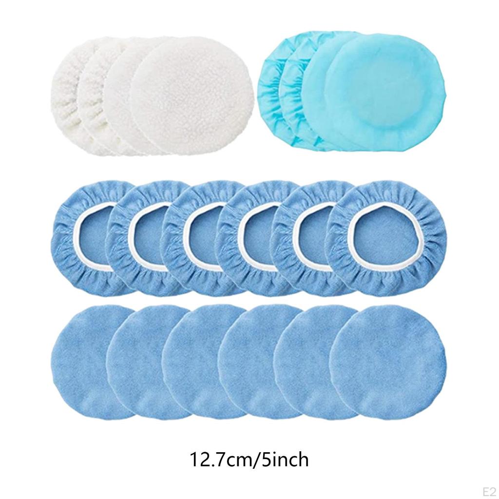 20 Pieces Car Orbital Buffer Polisher Pad Detailing Sponge Microfiber Wax Applicators Pads