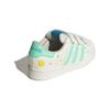 Adidas Originals Superstar Comfort Closure Comfortable Versatile Shock Absorbing Durable Low Top Kids Skate Shoes Kids Sneaker White Green IF4319