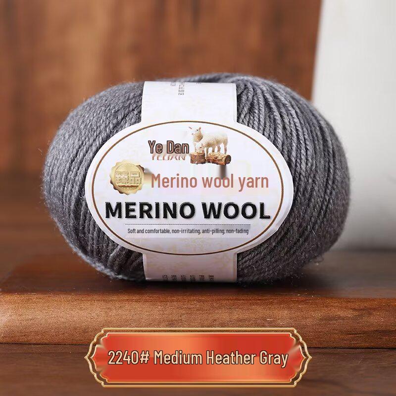 Пряжа из мериносовой шерсти средней толщины ручной вязки для свитеров, шарфов, шапок - 213 Овечья шерсть - 3 нити