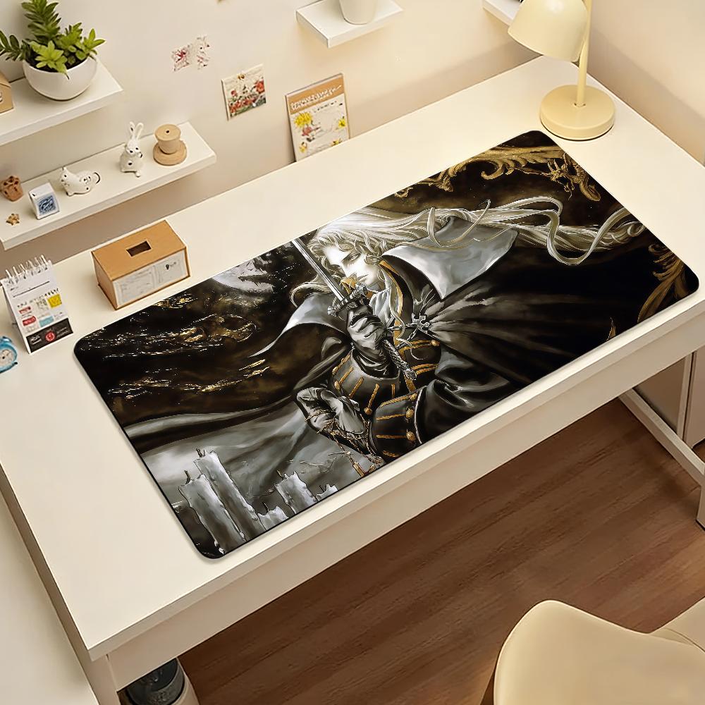 Game C-Castlevania Gothic and dark style Mouse Pad For Office Gaming And Keyboards Non-Slip Large Waterproof