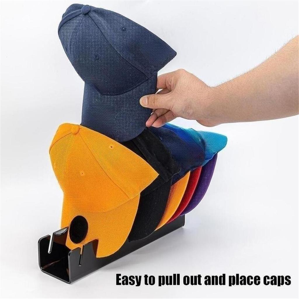 2Pcs Hat Stand For Baseball Caps Hat Organizer Acrylic Hat Display Stand For 14 Baseball Caps Hat