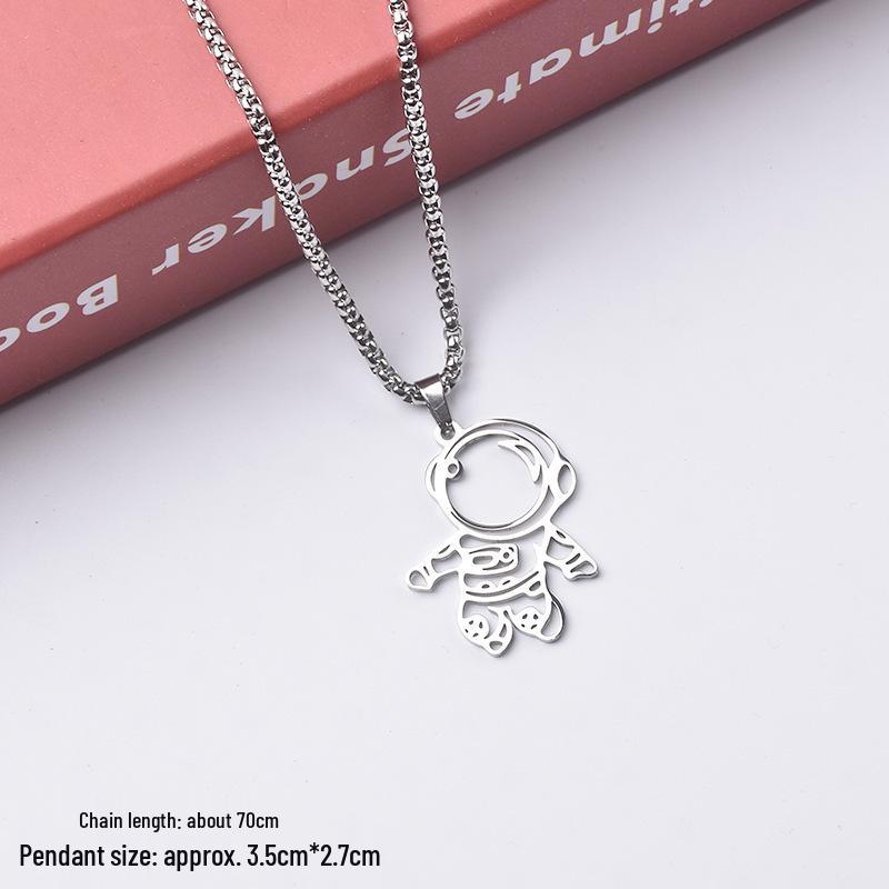 Ожерелье из нержавеющей стали «Астронавт» - Унисекс Хип-хоп Диско Цепь