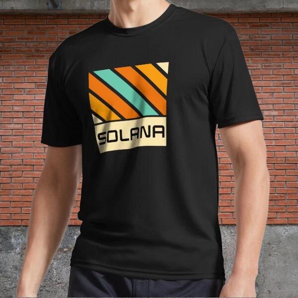 Men's and Women's T-shirts Solana SOL CryptoAltcoin - Retro Design