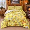 Gudetama Pattern Bedding 3Pcs Set Bed Sheet And Pillowcases For Indoor Bedroom