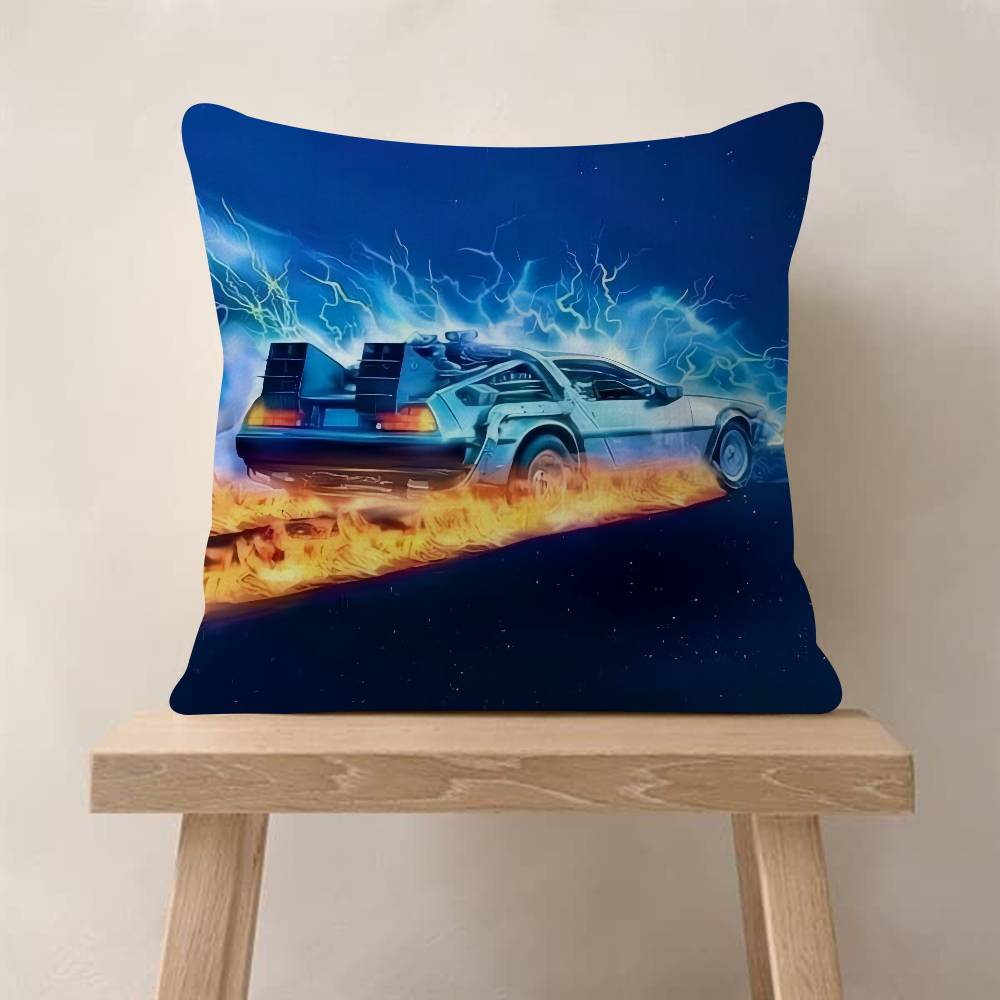Movie bBack car To The Future Personalized Pillow Dust Cover Bedroom Kids Party Decoration Pillowcase Birthday Children Gift
