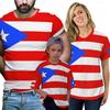 Puerto Rico Flag Badge Graphic T Shirts Soccer Sports 3D Printed T-shirt Unisex Jerseys Team Costume Fashion Football Fans Gift