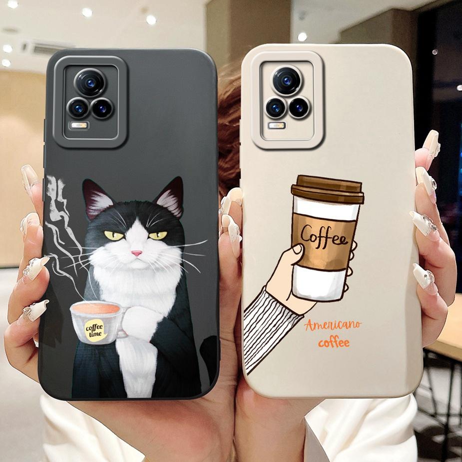 For Vivo V21e 4G Case V2061 Luxury Candy Painted Cover Soft Silicone Phone Case For Vivo V21 V 21 VivoV21 e Fundas 6.44'' Bumper