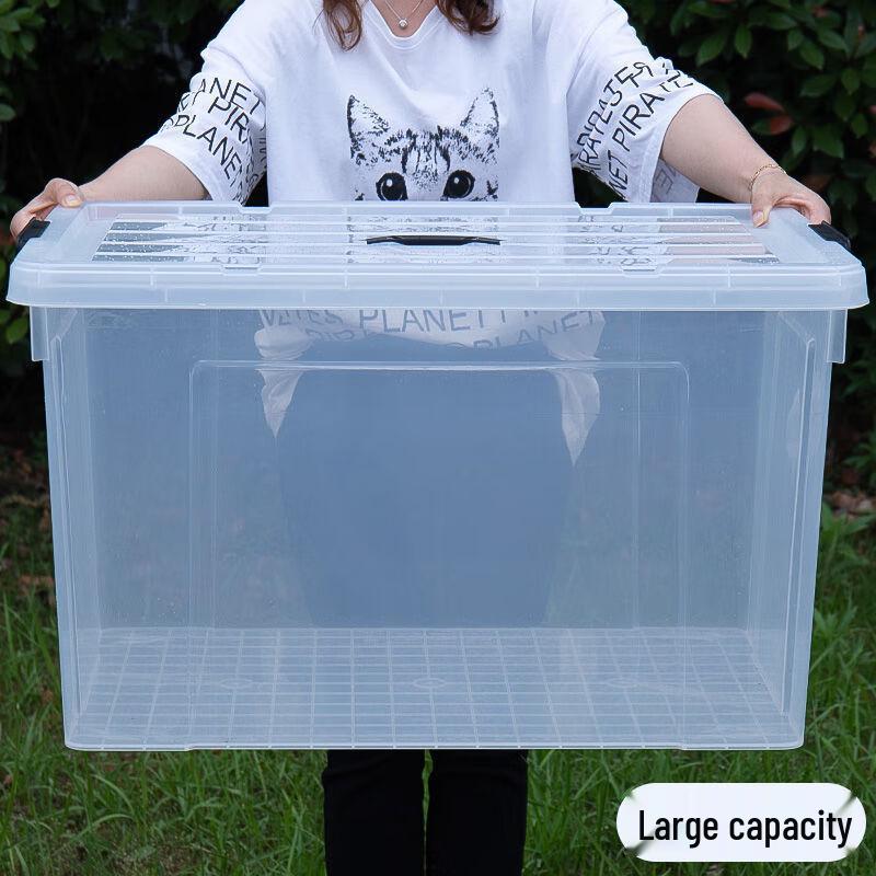 Transparent Plastic Storage Box with Lid