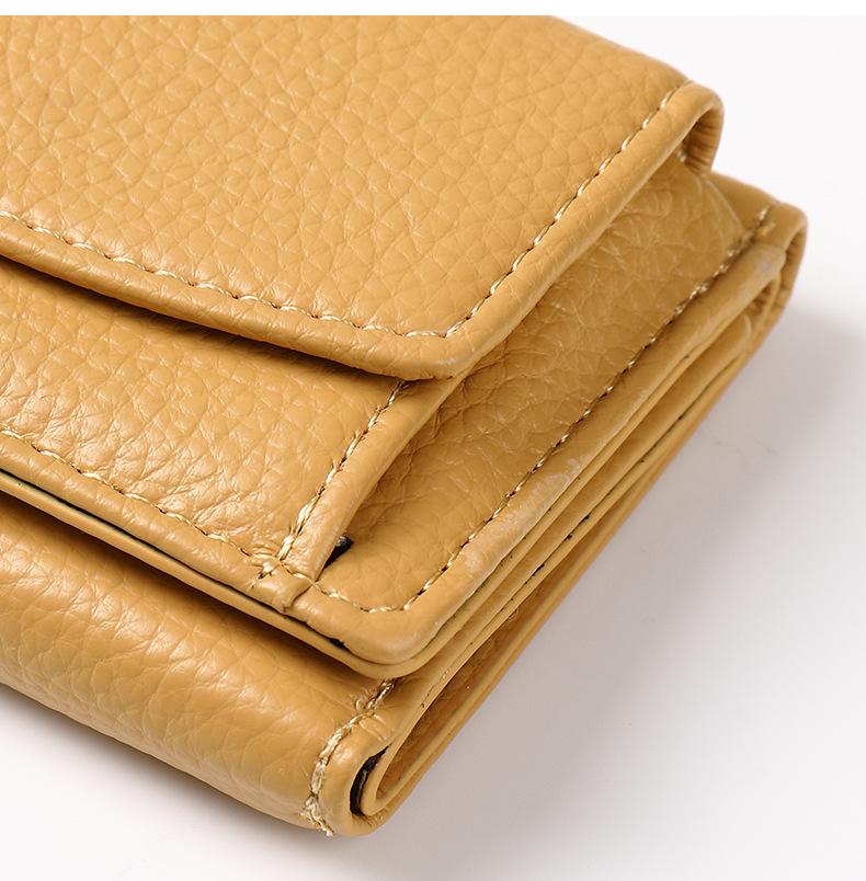 Korean Style Women's Short Tri-Fold Wallet: Large Capacity, Multi-Card Slot, Anti-Demagnetization.