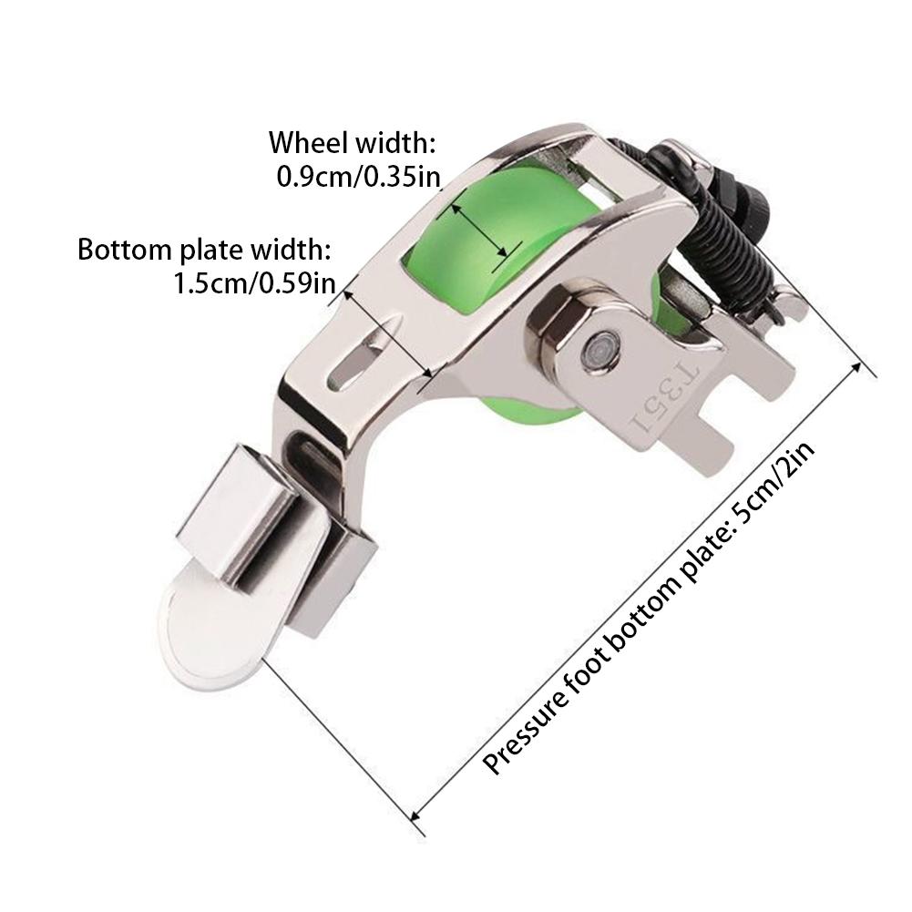Downward Folding Hemming Curling Presser Foot Wear-Resistant Metal Roller Foot,Practical Industrial Roller Presser Foot For Home