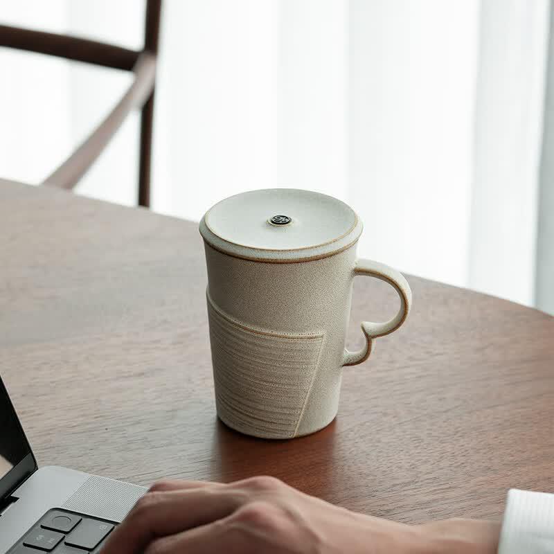 Wanqiantang Edenus Ceramic Office Tea Cup with Lid