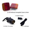 2PCS 12V 24V Wireless Magnetic LED Truck Tail Light Trailer Rear Signal Warning Brake Light Lamp Bus Caravans Campers Lorry