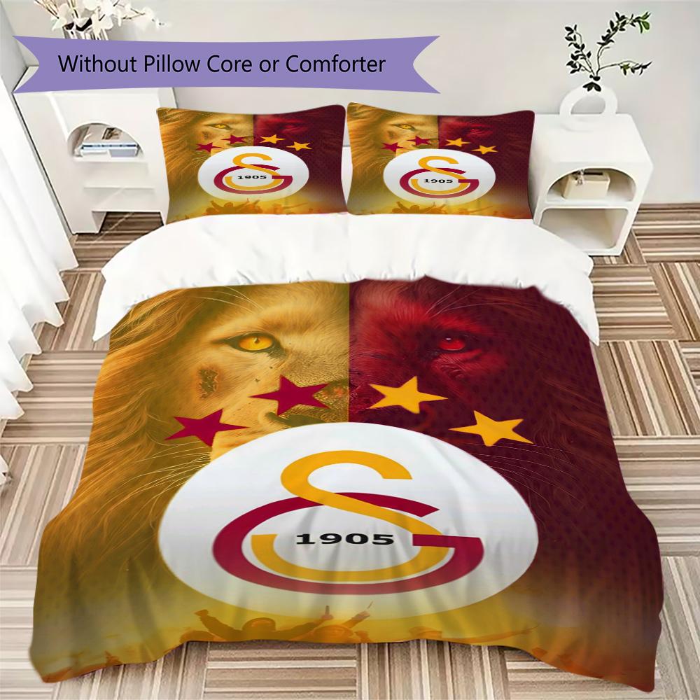 Galatasaray Pattern Bedding uilt Set uilt Cover Pillowcase Home Decoration Birthday Gift (1 * duvet cover + 2 * pillowcase without core)56