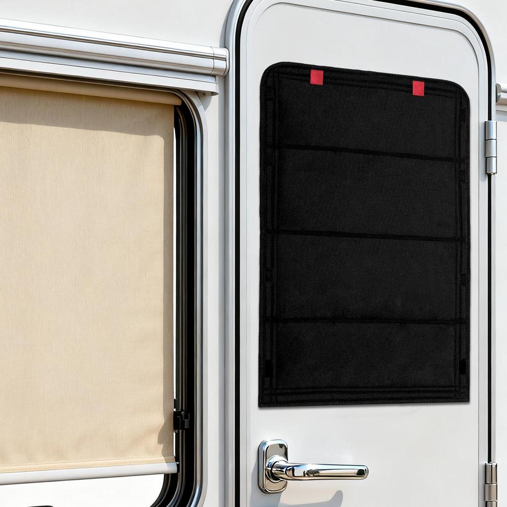 RV Door Window Cover Blackout Waterproof Shield Portable Privacy Trailer Interior Cover for Camping Picnic Travel Road Trips