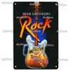 Music Gitar Vintage Metal Sign Tin Sign Rock Plaque Home Wall Decor Bar Sign Home Decor Country Poster Drop Shipping