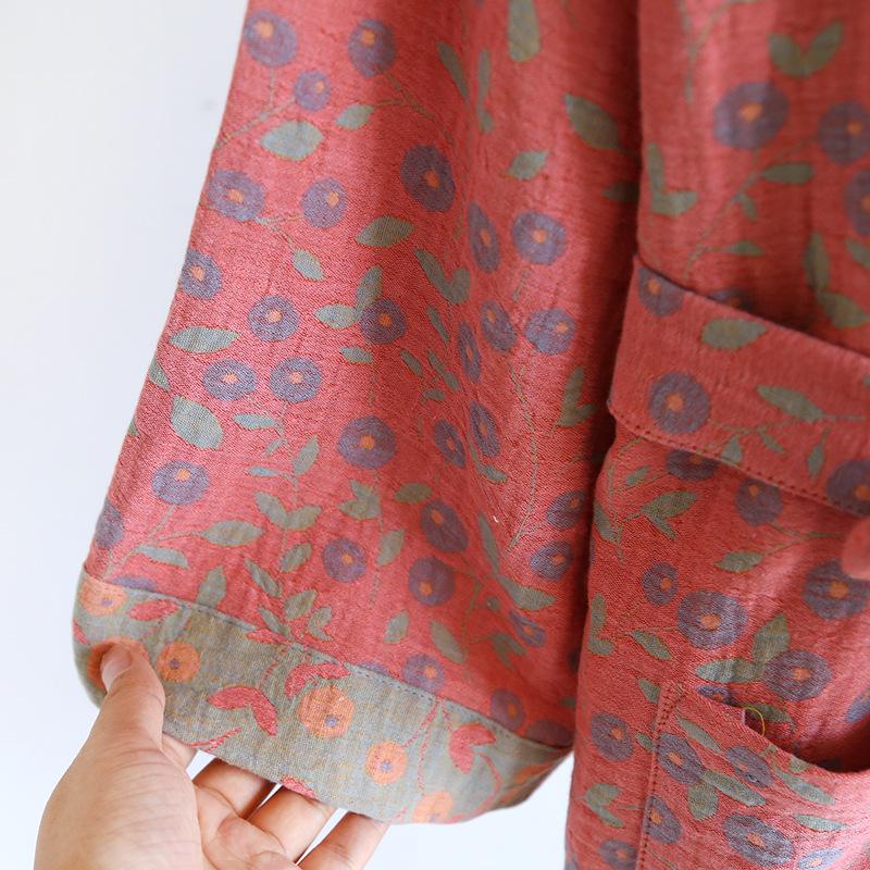 Женский жаккардовый кимоно-халат из пряжи, 100% хлопок, повседневный свободный крой для весны, лета и осени