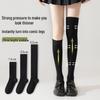 Women's Black Over-the-Knee Compression Socks - Slimming, Thin, Summer, Spring, Autumn