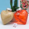 10Pcs 300Ml Plastic Heart Shape Bottles For Drinks Storage Containers Drinking Water Bottles Plastic Water Bottle With Lids Caps