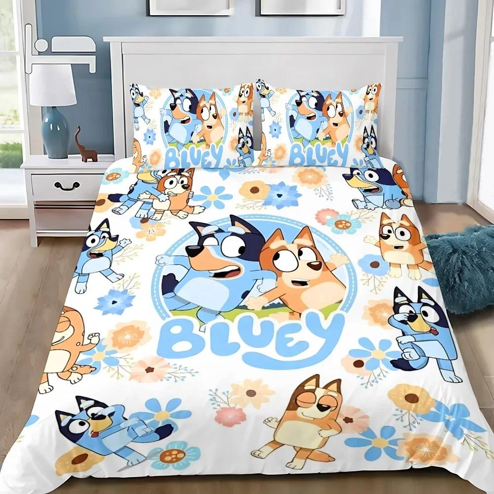 New design B-Blueys Duvet Cover Pillowcase 2/3pcs Bandit Chilli Bedding Set Adult Boy Girl Bedroom Children Single Double