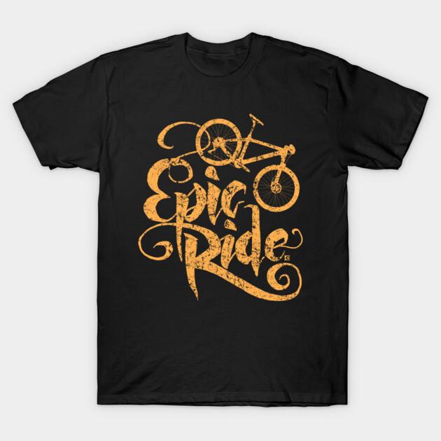 Asian Size Cotton Unisex Tshirt Print T-shirt Epic Ride Mtb T-shirt No-Cut Print Regular Fit