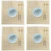 Ensemble De Sushi - DKD Home Decor - Standard - Bambou Et Grès - 14,5 X 14,5 X 31 Cm - Bleu