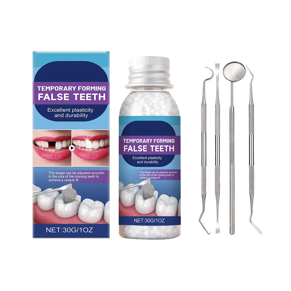 Moldable Teeth Repair Kit Temporary Dental Replacement Kit Thermal Beads For Filling Fix The Missing And Broken Tooth Artificial