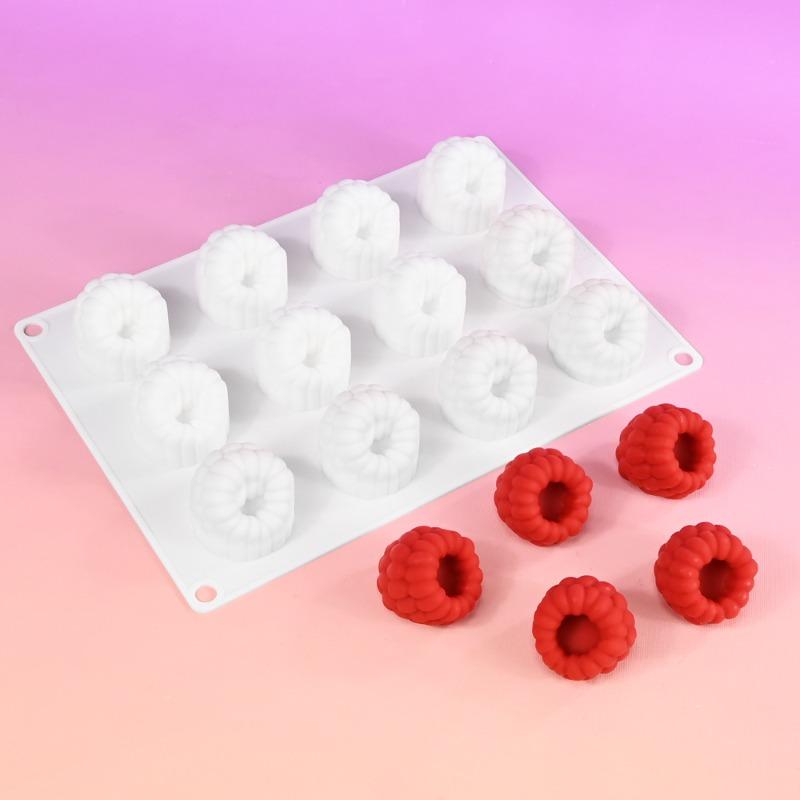 Силиконовая форма для малинового муссового торта на 6/12 ячеек, DIY, 3D, французский десерт, шоколадный торт, украшение для выпечки, форма для выпечки, кухонные принадлежности