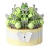 Potted Building Block Succulent Simulation Cactus Sunflower Micro Particle Building Block Toy Desktop Decoration Birthday Toy