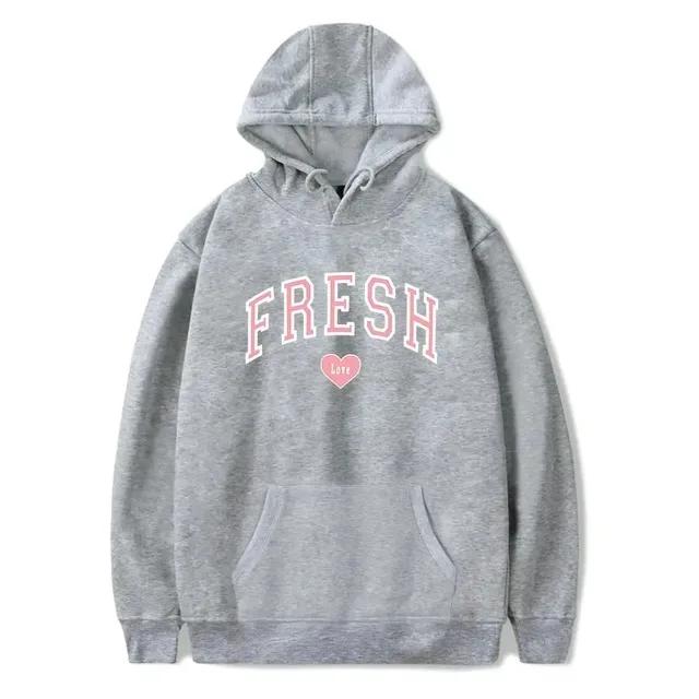 Худи с тройняшками Стурниоло Свитшоты в стиле varsity Принт Fresh Love Мерч Мужские Женские Осень Зима Мода Уличная Одежда