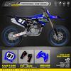 PowerZone Индивидуальные Командные Графические Фоны Наклейки Комплект Для YAMAHA YZF250 2024-2026 YZF450 2023-2025 Мотоциклетные Наклейки 02