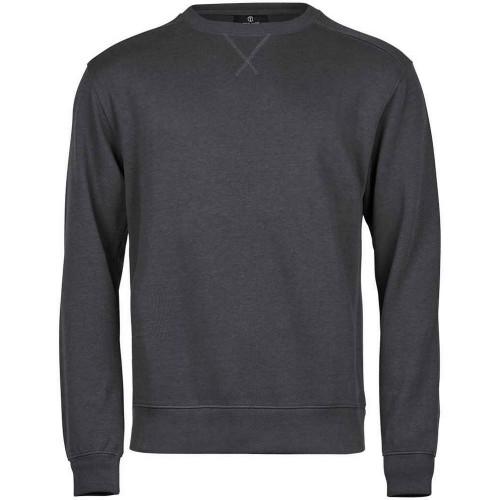 Tee Jays Mens Ribbed Interlock Crew Neck Jumper