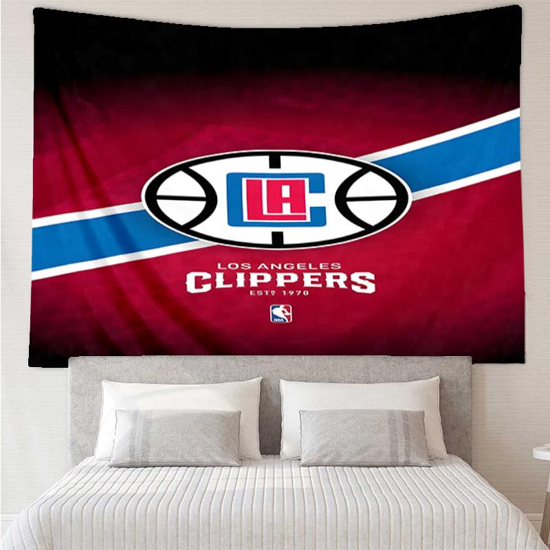LA Clippers Basketball Art Quick-Dry Tapestry Hanging for Bedroom,Livingroom, Playroom,Decor Art Room Wall Tapestry Holiday and Birthday Gifts