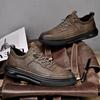 Кроссовки, мужская рабочая обувь, осень 2024, новая роскошная кожаная обувь высокого качества, классическая спортивная мужская обувь на шнуровке на открытом воздухе