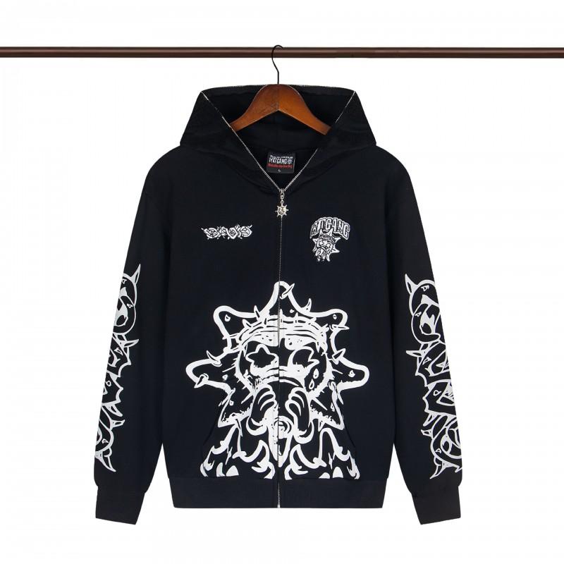 Худи Glo Gang Streetwear Мужское Оверсайз Свободный Крой Хлопковый Пуловер С Принтом