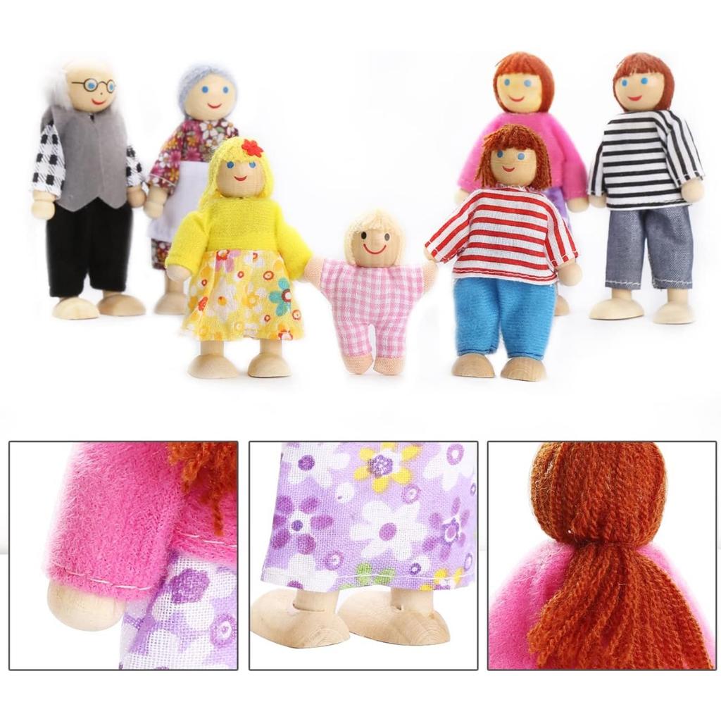 Кукольный семейный кукольный домик для детей, подарок, деревянный