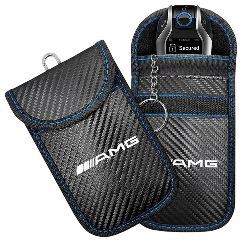 Car Key Case Signal Blocker Bag RFID Shielding Pocket For Mercedes Benz AMG W223 W213 W206 W464 W247 W167 W166 W222 W205 W204 AH2