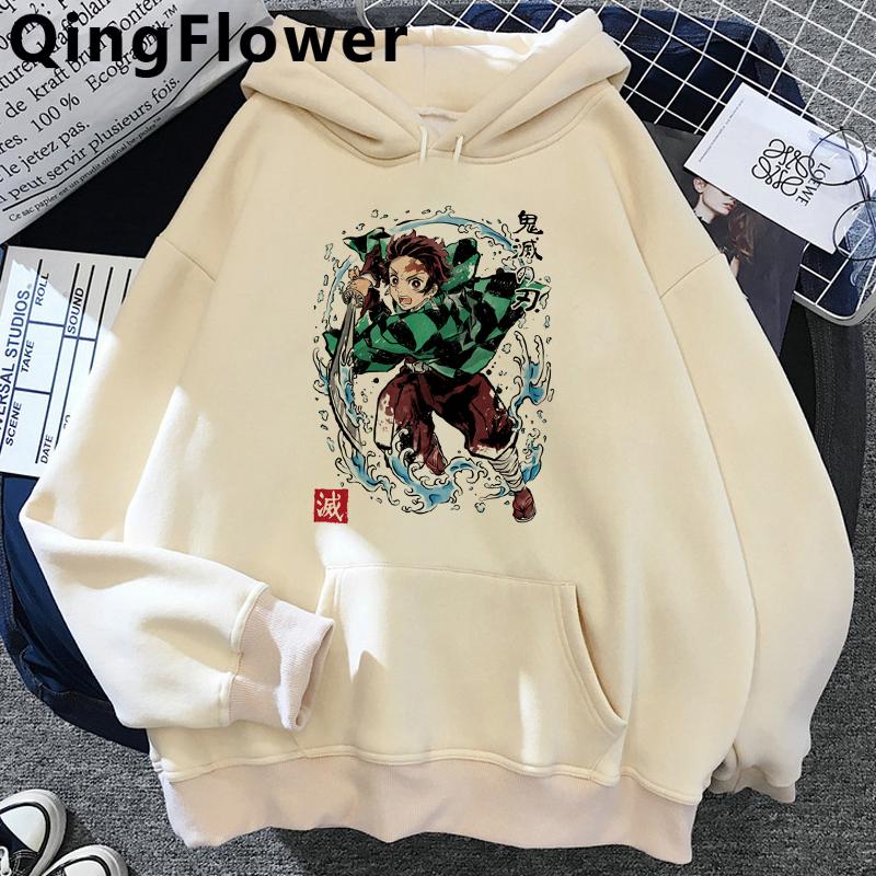 Милая толстовка с капюшоном в стиле аниме для женщин Rengoku Kyoujurou Aesthetic Kawaii Kimetsu No Yaiba Nezuko, толстовка унисекс, женская толстовка