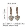 1 Pair Fashion Heart Shape Evil Blue Eye Dangle Earrings for Women Zirconia Earring Jewelry Wedding Party Accessories