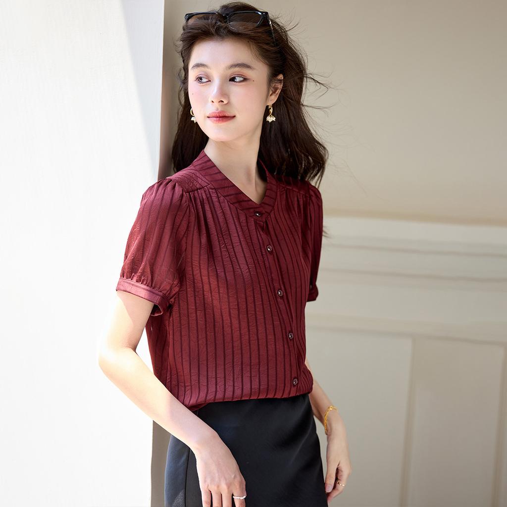 Summer high-end shirt, high-end women's shirt, casual women's top, short sleeved T-shirt, small shirt, women's top