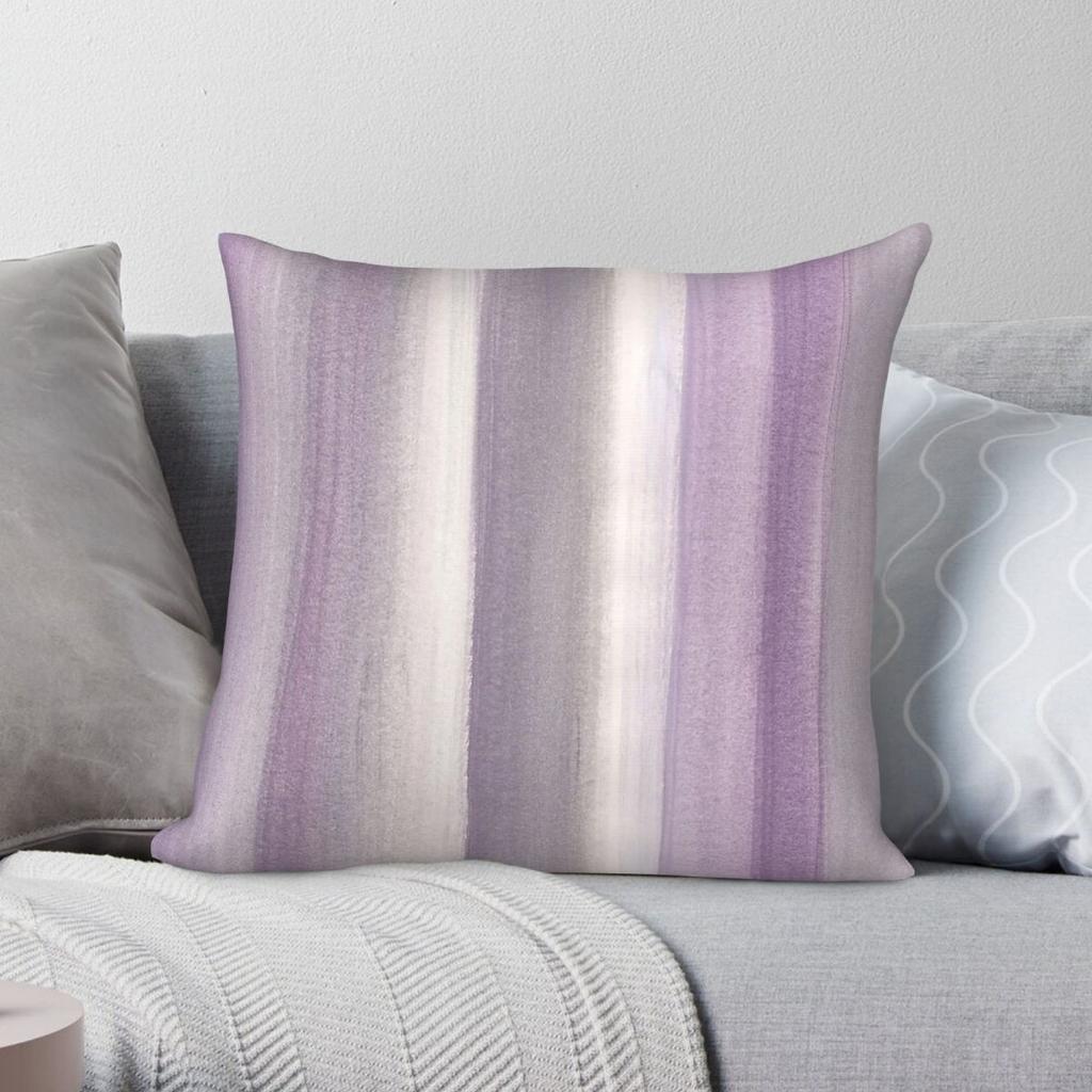 Purple Gray Dream Square Pillowcase Polyester Linen Velvet Pattern Zip Decorative Throw Pillow Case Car Cushion Cover